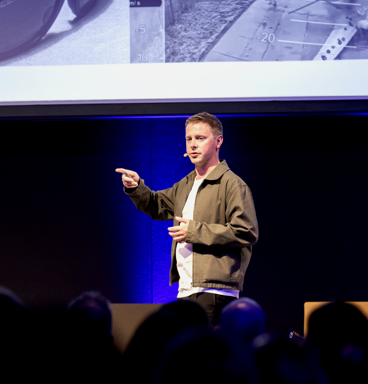 Elliot Leavy speaking